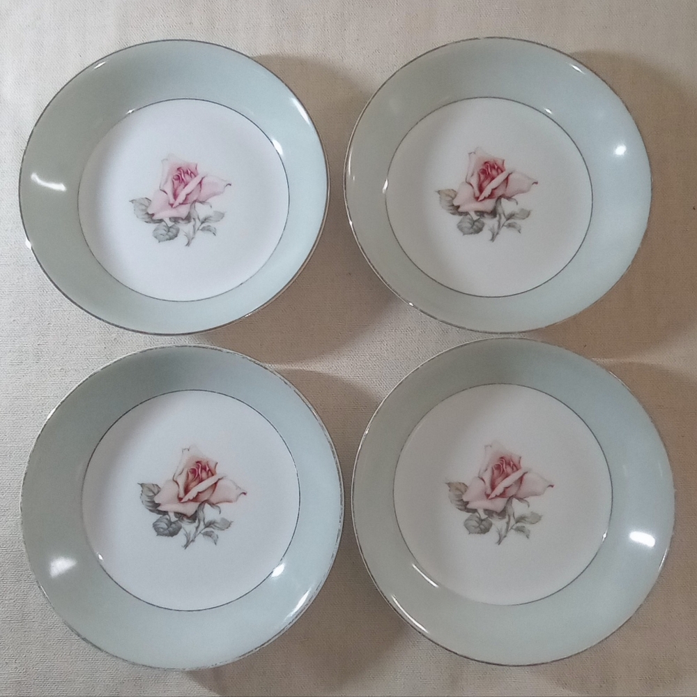 Halsey Fine China Set 4 Bowls Damask Rose 402